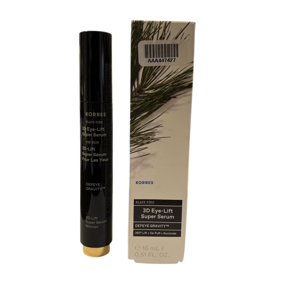 Korres Black and Gold 3D Eye-Lift Serum Black Pine New in box.